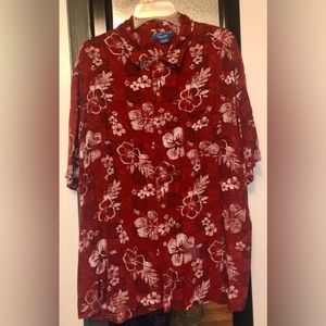 Puritan Red and White Hawaiian 🌺 Shirt X-Large